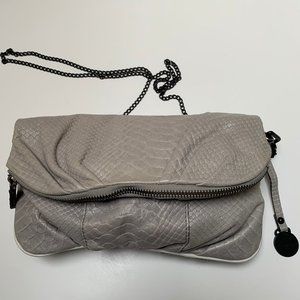 Rabeanco Grey Leather Crossbody Bag